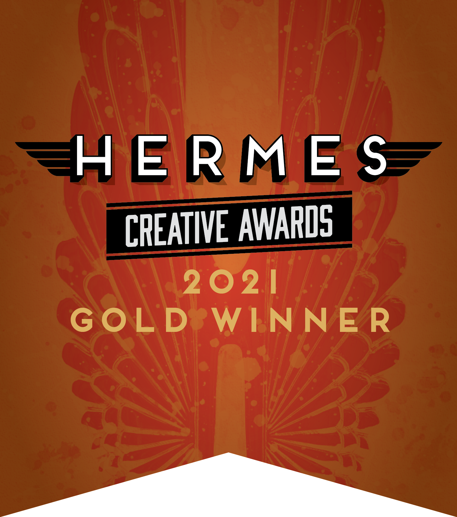 Gold Hermes logo